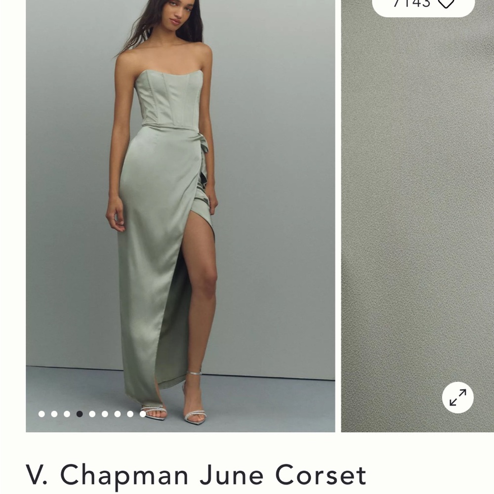 V. Chapman Sage Green Corset Dress
